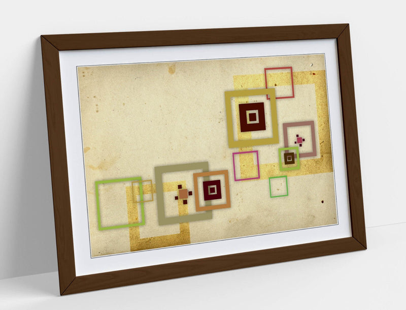 Abstract Framed Poster – Green Abstract Print | Handmade UK Artwork, Ready To Hang