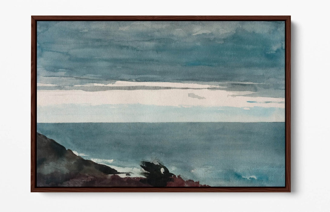 Canvas Wall Art Print – Winslow Homer Prout's Neck Handmade Canvas Art with Premium Float Frame