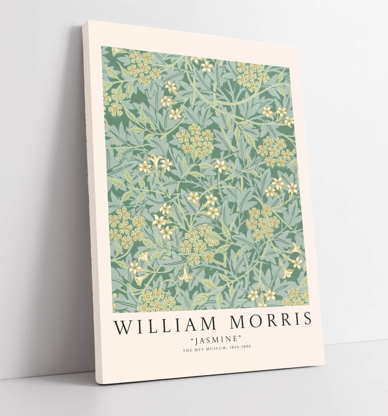 Canvas Wall Art - William Morris Jasmine Floral Botanical Print | Handmade UK Canvas