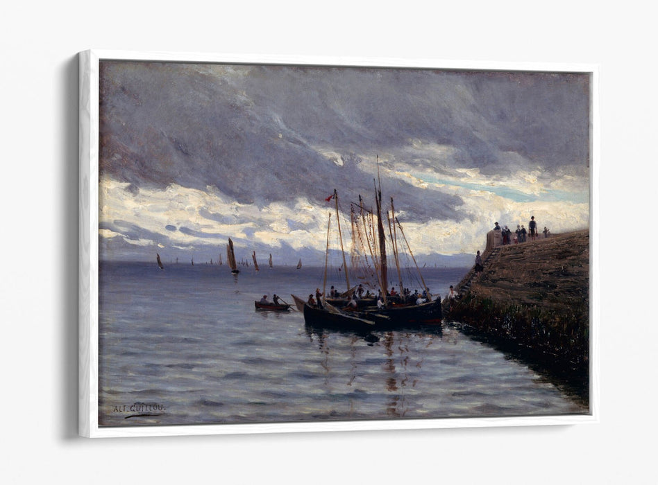 Canvas Wall Art Print – Float Effect Canvas With Sardine Fishermen Design | Handmade UK