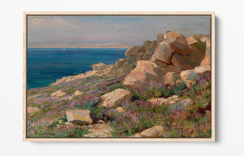 Float Effect Canvas Art - Coast Landscape Canvas Wall Art With 30mm Deep Frame