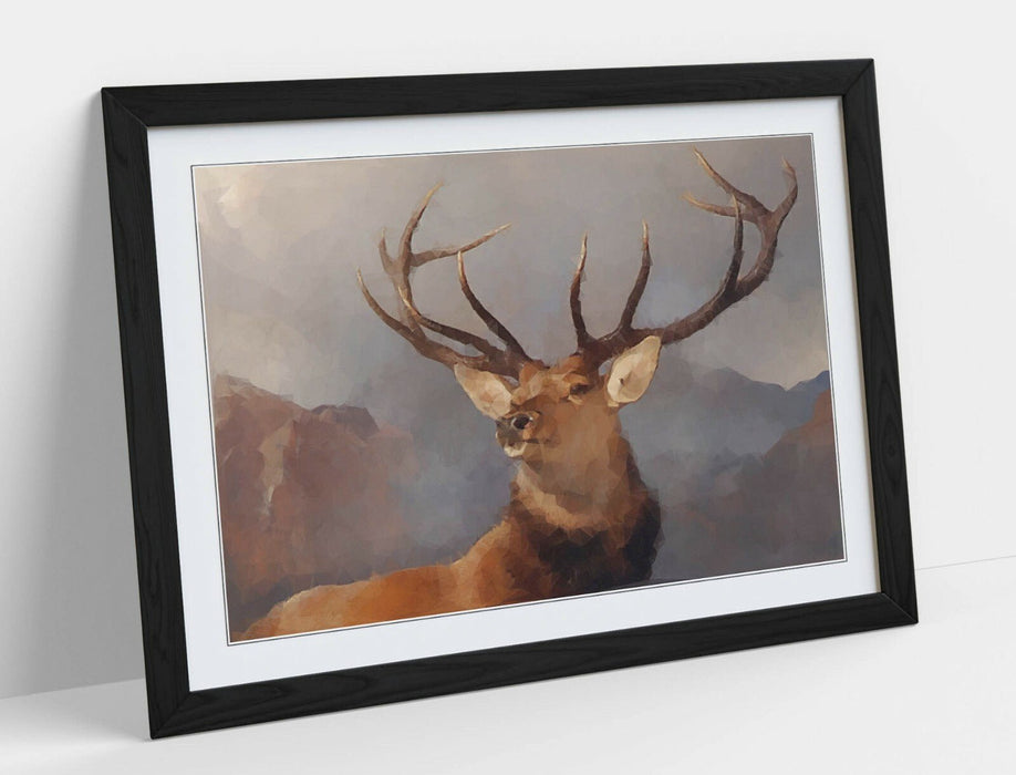 Framed Poster Art - Handmade Watercolour Wall Art Prints With Woodgrain Frame Design