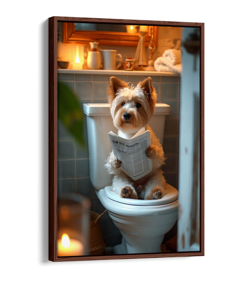 Yorkshire Terrier Canvas - Funny Dog Art With Float Effect Frame | Handmade Wall Art