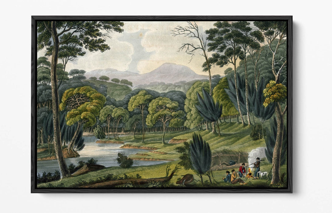 Canvas Wall Art - Joseph Lycett Print | Float Effect Canvas Art Print, Handmade UK