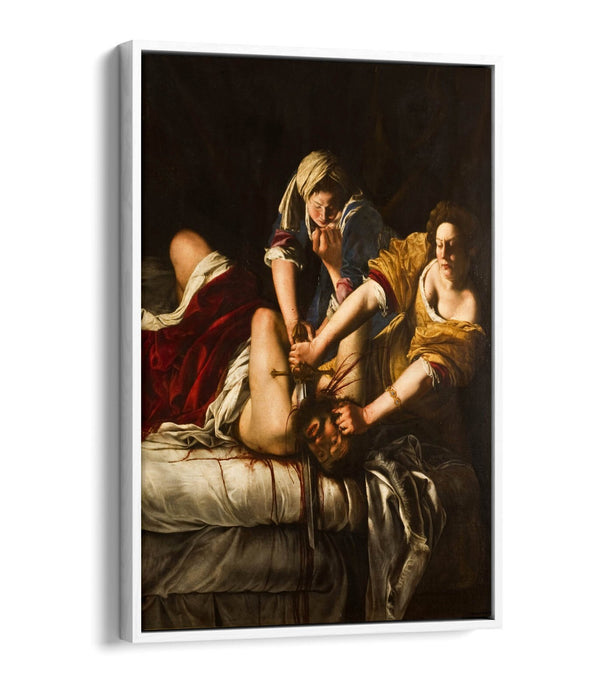 Canvas Art Print - Artemis Gentileschi Judith Slaying Holofernes | Float Effect, 30mm Deep Frame