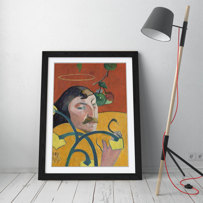 Framed Art Poster - Paul Gauguin Self Portrait With Halo And Snake | Museum Quality Print