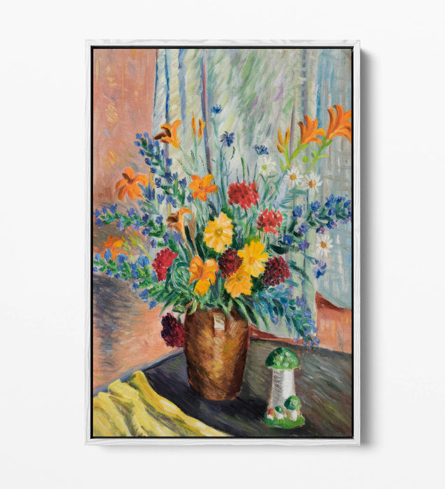 KRISTJAN TEDER, FLOWERS -FLOAT EFFECT CANVAS WALL ART PRINT