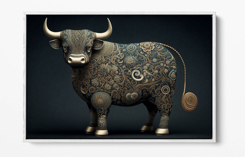 Highland Cow Canvas - Handmade Wooden Canvas Print With Float Effect Frame