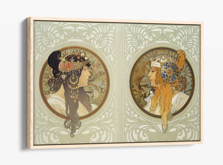 ALPHONSE MUCHA BYZANTINE -FLOAT EFFECT CANVAS WALL ART PIC PRINT-