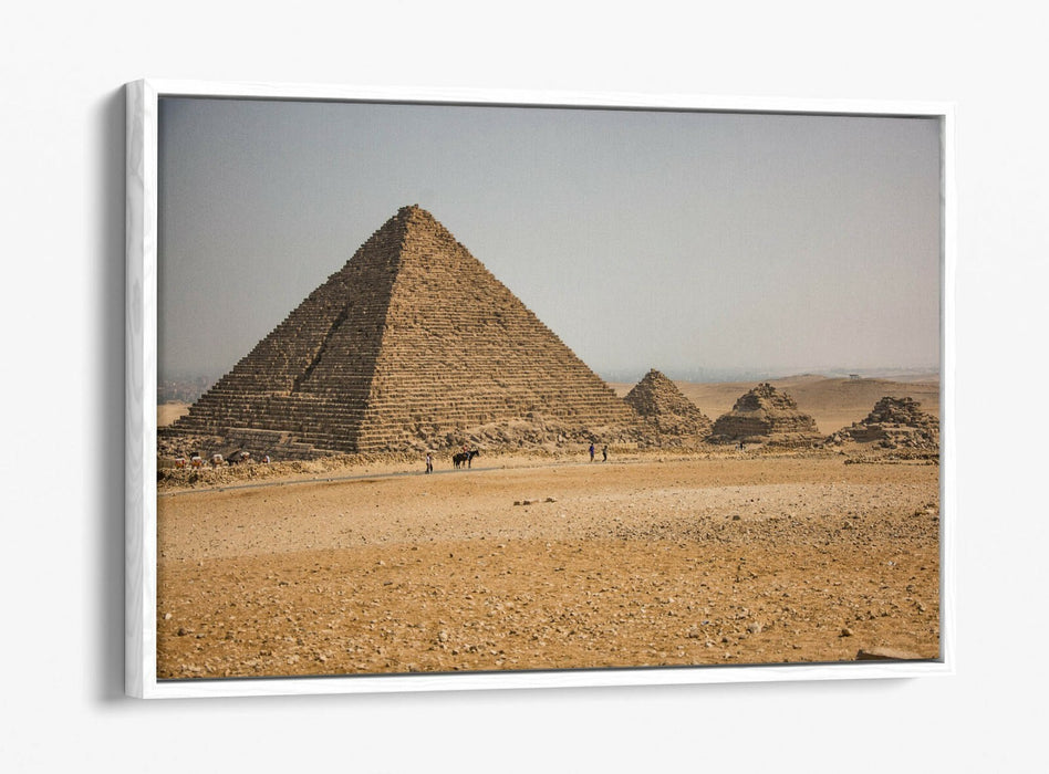 Pyramids Of Giza Canvas - Handmade Egypt Wall Art | Float Effect Print, Ready To Hang