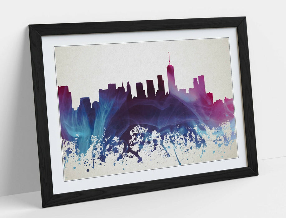 New York City Skyline Art – Framed Wall Art with Urban Splash Artwork