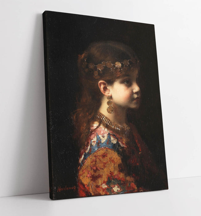 Canvas Wall Art - Alexei Harlamov Gypsy Girl Artwork | Handmade Canvas Print