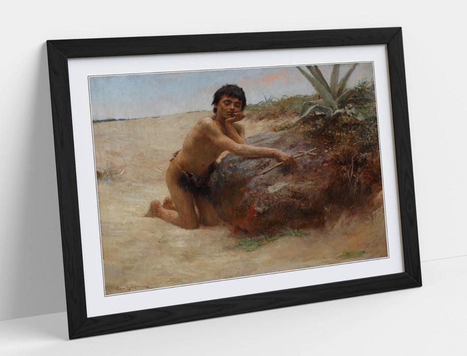 Framed Wall Art Poster Featuring John The Baptist - Bukovac Painting Print UK