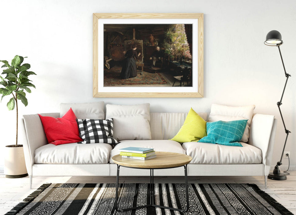 Framed Art Poster – Bertha Wegmann Portrait Painting Print | Handmade Wall Art