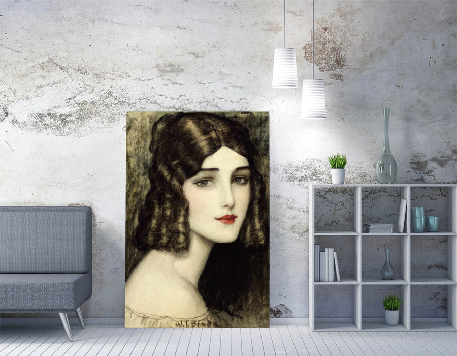 Canvas Wall Art - Wladyslaw T. Benda Girl With Curls Print | Premium Varnish Finish