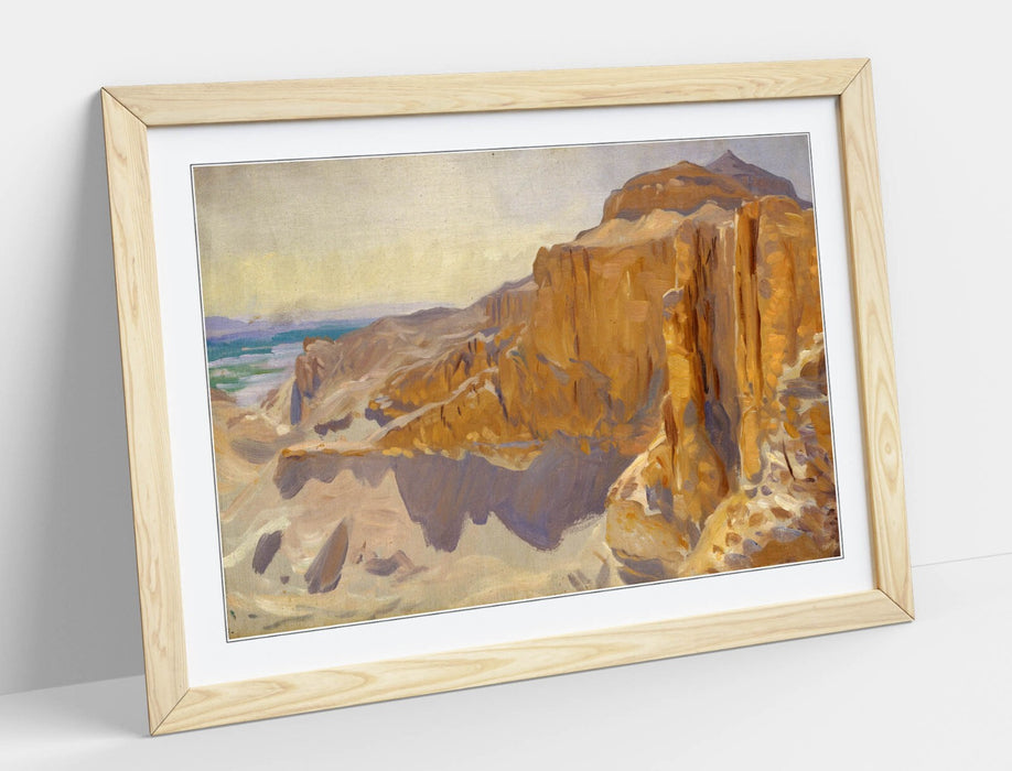 Framed Art Poster - John Singer Sargent Cliffs At Deir El Bahri Print UK Made Frame