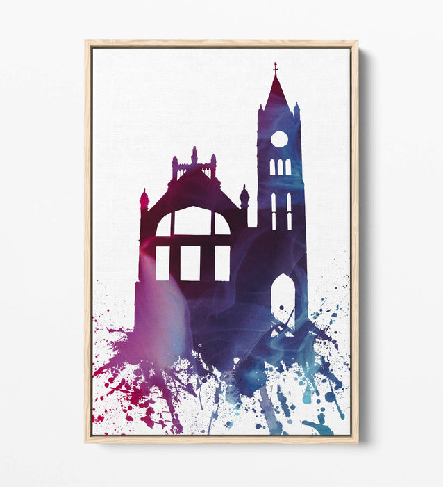 DERRY CITY GUILDHALL SPLASH ART, DERRY GIRLS -FLOAT EFFECT CANVAS ART PRINT