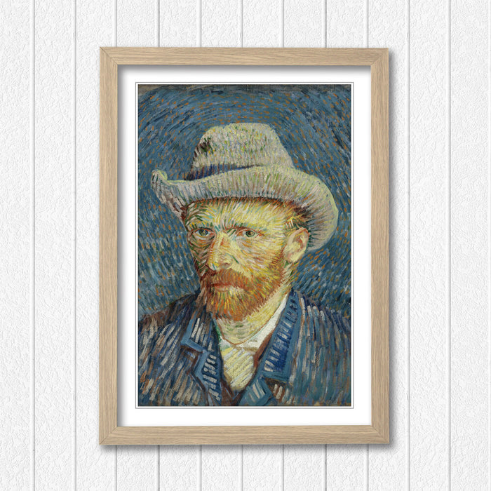Van Gogh Framed Wall Art – Classic Self Portrait Print | Matte Paper Poster