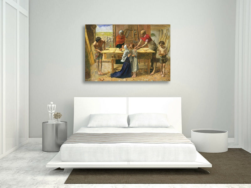 Canvas Wall Art – John Everett Millais Christ House Painting on Archival Grade Canvas