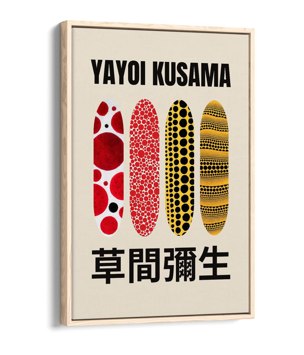 Float Effect Canvas Art – Yayoi Kusama Contemporary Canvas Print With Premium Varnish Finish