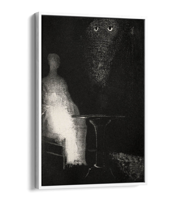 ODILON REDON, THE HAUNTED HOUSE -FLOAT EFFECT CANVAS WALL ART PRINT