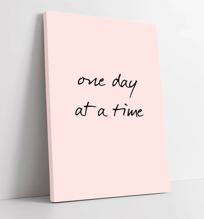 "ONE DAY AT A TIME" POSITIVITY INSPIRING QUOTE -CANVAS WALL ART PICTURE PRINT