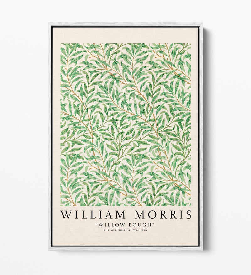 Float Effect Canvas Art - William Morris Willow Bough Botanical Print | Premium Varnish Seal