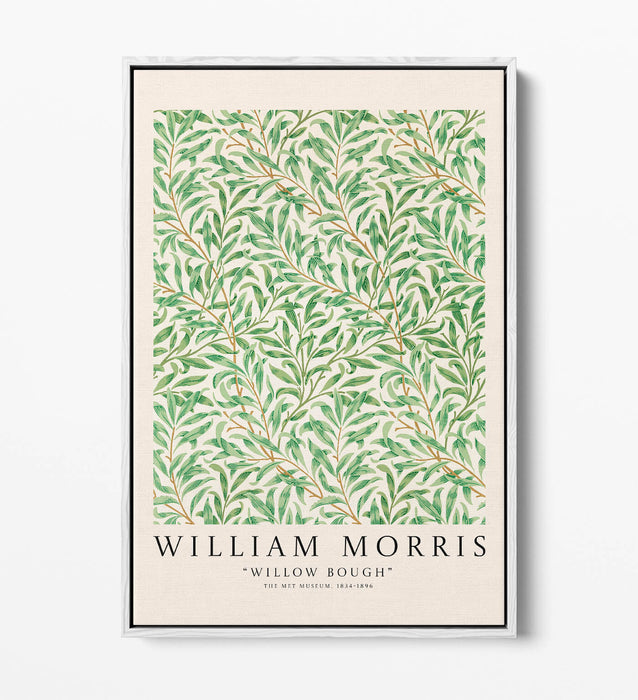WILLIAM MORRIS 'WILLOW BOUGH' PLANT DECOR FLOAT EFFECT CANVAS ART PRINT