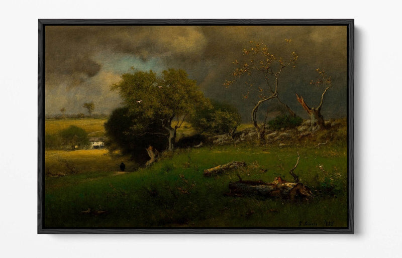 Canvas Wall Art – George Inness The Storm | Float Effect Canvas Print With Premium Frame