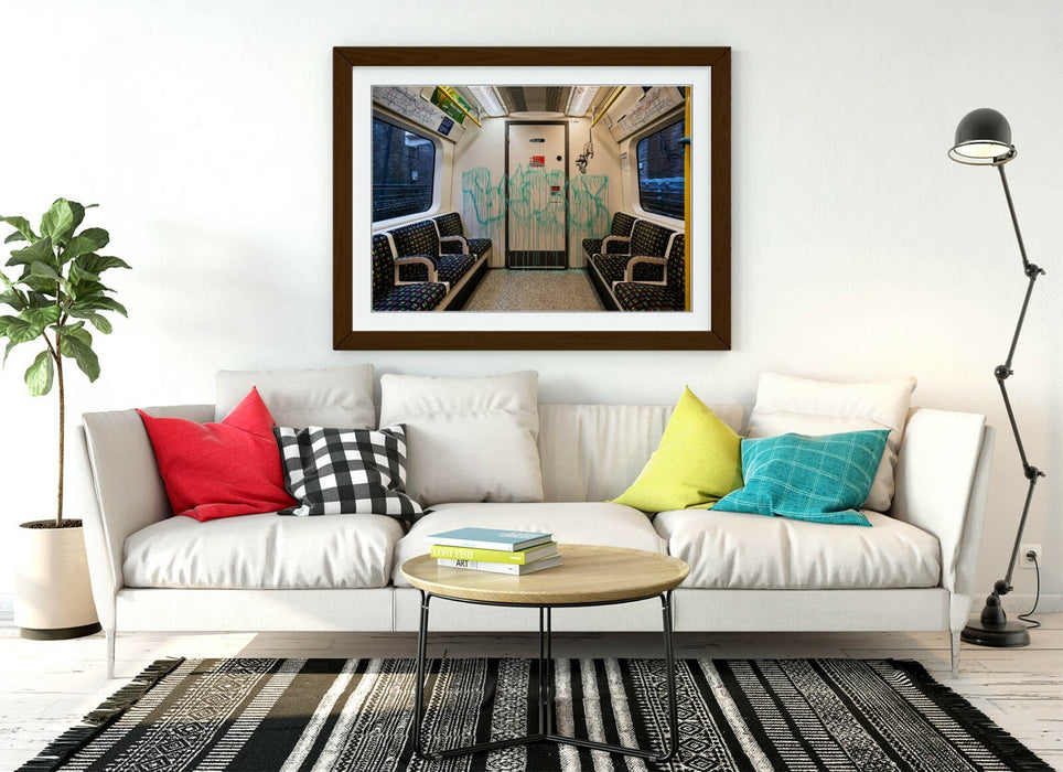 BANKSY UNDERGROUND RATS -ART FRAMED POSTER PICTURE PRINT ARTWORK- GREEN BLUE