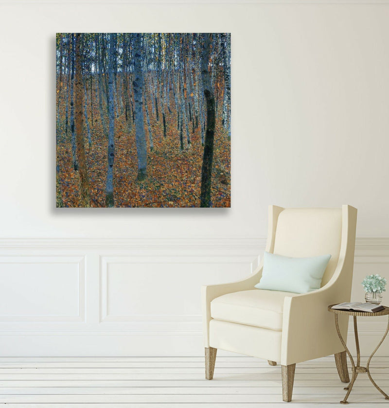 Canvas Wall Art Gustav Klimt Beech Grove Painting | Framed Canvas Print