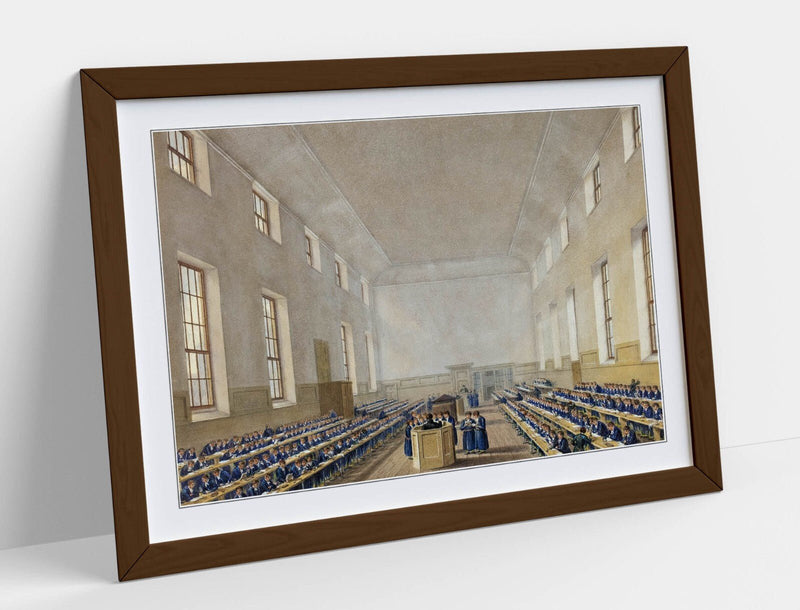 Framed Wall Art Featuring Augustus Charles Pugin The Grammar School Print – Handmade UK Frame