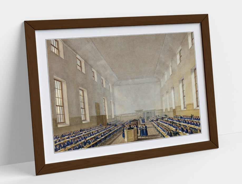 Framed Wall Art Featuring Augustus Charles Pugin The Grammar School Print – Handmade UK Frame