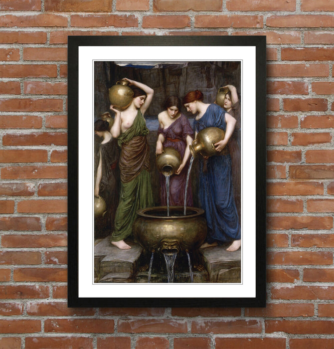 JOHN WILLIAM WATERHOUSE DANAIDES FRAMED ART POSTER PAINTING PRINT 4 SIZES