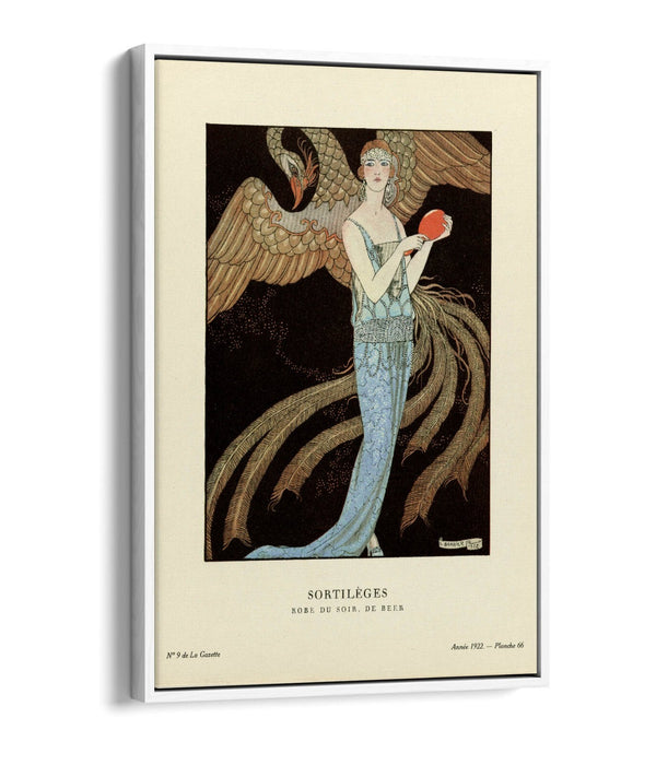 Canvas Wall Art George Barbier Sortiléges Dress | Handmade Float Effect Canvas