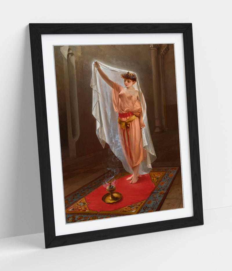 Framed Art Poster - Luis Ricardo Falero Oriental Beauty Print | Handmade Wall Art