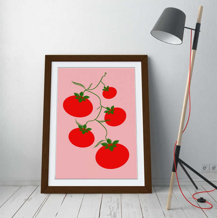 VINE TOMATOES TRENDY MINIMALIST KITCHEN -FRAMED WALL ART PICTURE PRINT ARTWORK