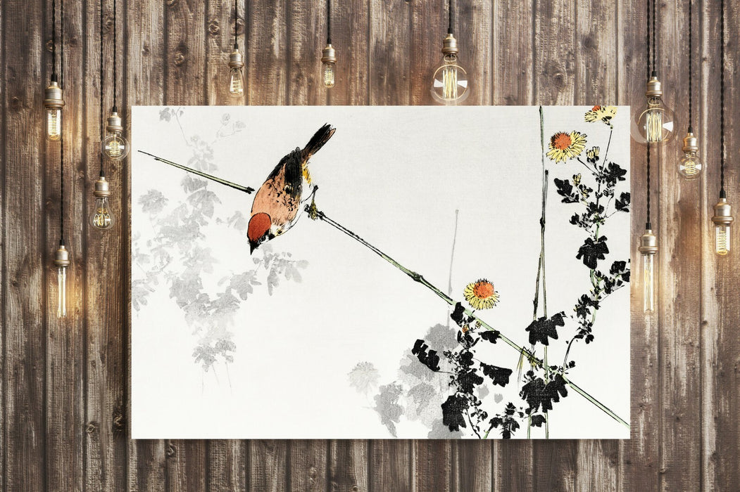 Japanese Swallow Canvas Art – Premium Framed Wall Print | 30mm Deep Frame