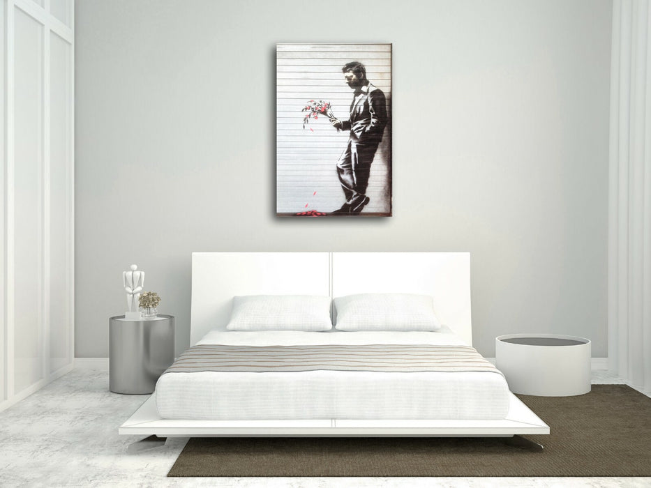 BANKSY CANVAS STREET WALL ART PRINT ARTWORK  PREMIUM VARNISHED HUSTLER