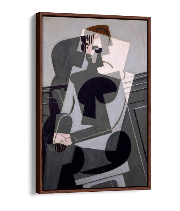 JUAN GRIS, PORTRAIT OF MADAME JOSETTE GRIS -FLOAT EFFECT CANVAS WALL ART PRINT
