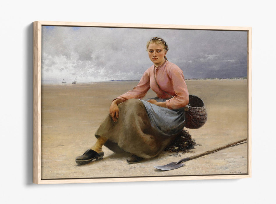 Canvas Wall Print - Oyster Picker Float Effect Canvas Art With Premium Frame