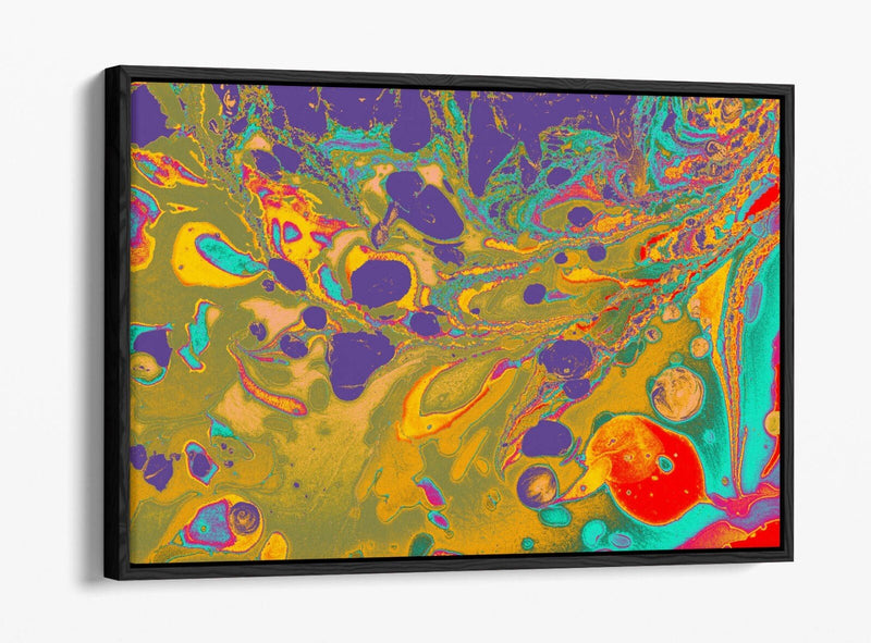 Marble Effect Canvas - Abstract Wall Art Print | Float Frame Art | Handmade UK