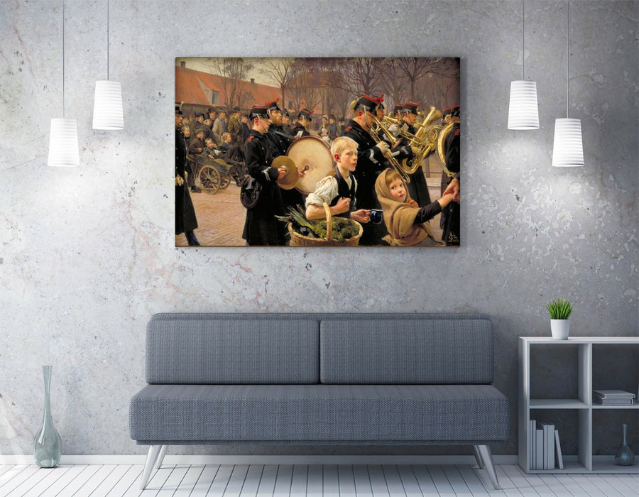 ERIK HENNINGSEN, CHANGING OF THE GUARD -CANVAS WALL ART FRAMED PRINT PAINTING