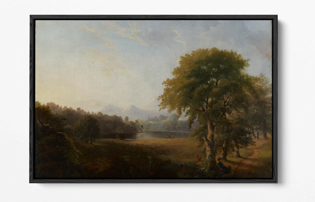 ROBERT S DUNCANSON, UNTITLED LANDSCAPE -FLOAT EFFECT CANVAS WALL ART PRINT