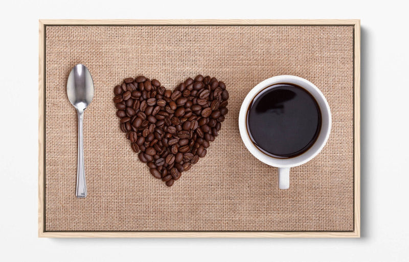 Coffee Canvas Wall Art - Handmade Float Effect Canvas Wall Decor Print