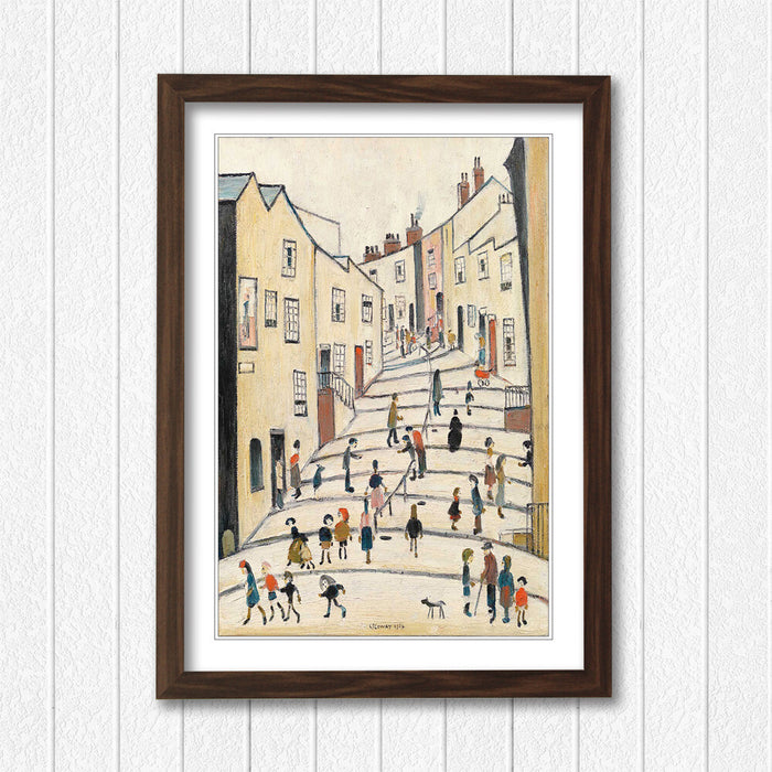 Crowther Street People FRAMED WALL ART PRINT ARTWORK PAINTING LS Lowry Style