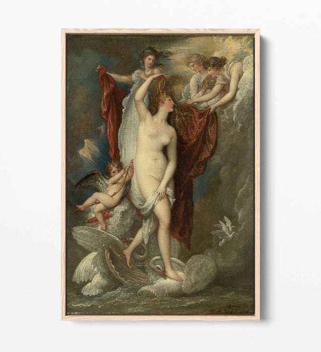 BENJAMIN WEST, VENUS AT HER BIRTH -FLOAT EFFECT CANVAS ART PRINT