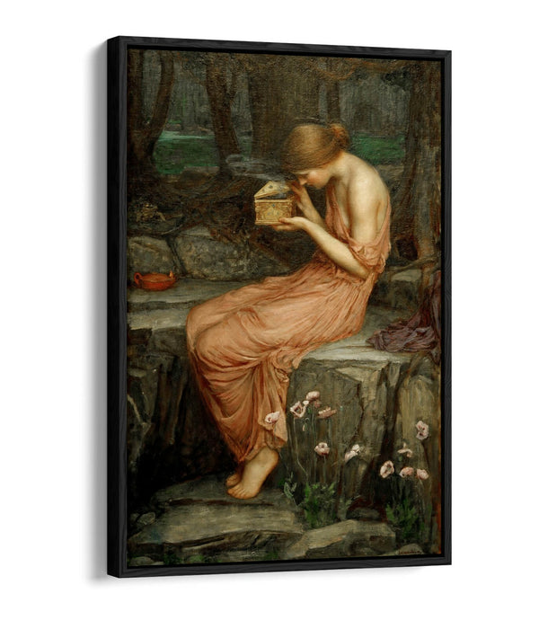 WATERHOUSE PSYCHE OPENING THE GOLDEN BOX -FLOAT EFFECT CANVAS WALL ART PIC PRINT