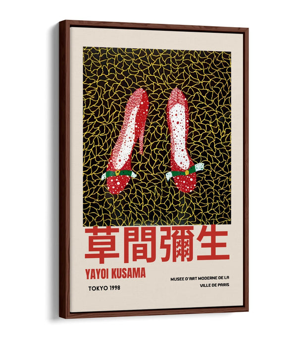 Canvas Art Print | YAYOI KUSAMA Red Shoes - Float Effect, Ready to Hang Wall Decor