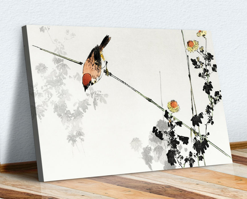 Japanese Swallow Canvas Art – Premium Framed Wall Print | 30mm Deep Frame